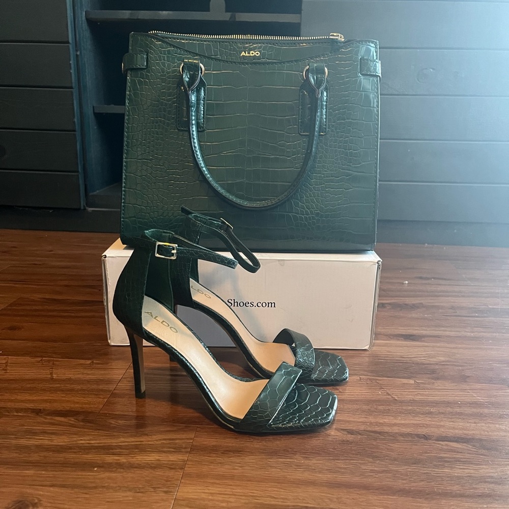 Ankle strap sandal and purse